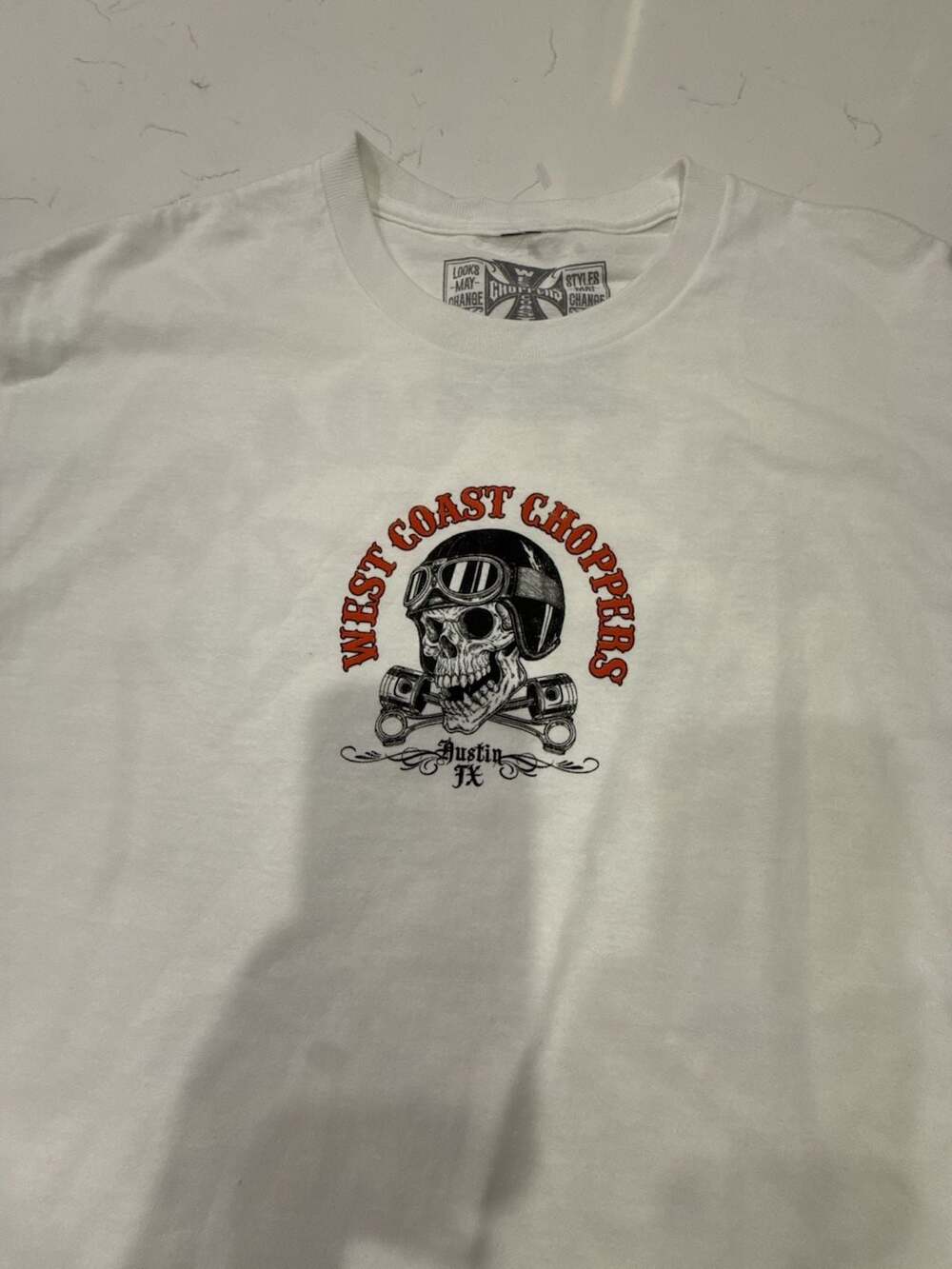 West Coast Choppers Austin TX Graphic Logo T-Shirt White